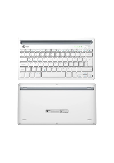 Lecoo, Bk100 Bluetooth V3.0 Çoklu Cihaz Uyumlu Şarj Edilebilir Kablosuz Beyaz Türkçe Q Klavye