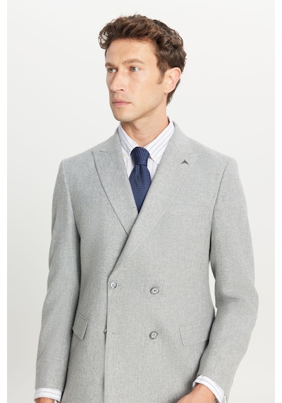 Premıum Altınyıldız Erkek Grı Yünlü Slim Fit Dar Kesim Kırlangıç Yaka Kapak Cepli Kruvaze Ceket Gri Premıum Altınyıldız Erkek Grı Yünlü Slim Fit Dar Kesim Kırlangıç Yaka Kapak Cepli Kruvaze Ceket Gri