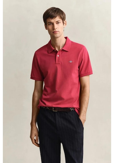Gant Erkek Kırmızı Regular Fit Logolu Polo Yaka T-shirt-14704
