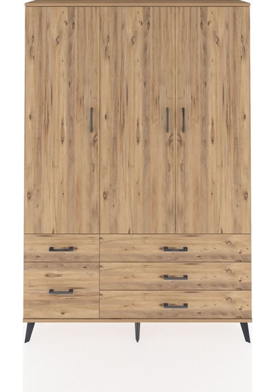 Arges Dolap 5 Raflı 5 Çekmeceli Tek Askılı 132x30x195 Çam-çam/çam Atlas Çam/atlas Çam Arges Dolap 5 Raflı 5 Çekmeceli Tek Askılı 132x30x195 Çam-çam/çam Atlas Çam/atlas Çam