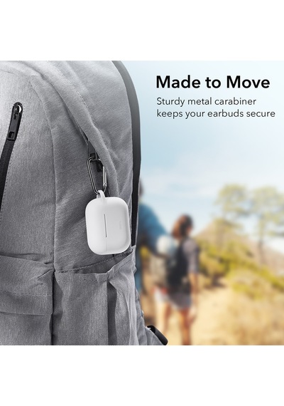 Apple AirPods Uyumlu Pro / Pro 2 Bounce Carrying Kılıf Beyaz