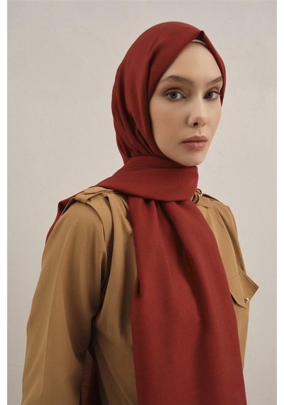 Armine Logo Drop Pamuk İpek Şal 32 Bordo