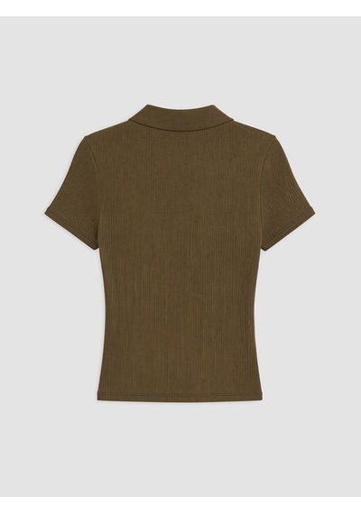 Lcw Everyday Haki Polo Yaka Kadın Body