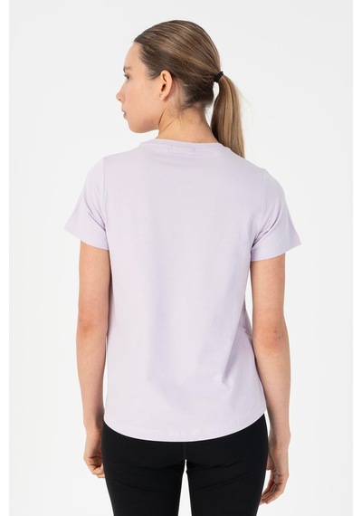 Maraton Regular Kadın Bisiklet Yaka Mor- T-shirt Mor-