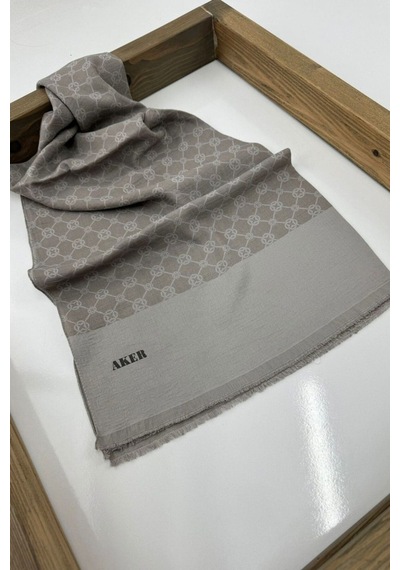 Aker Monogram Soft Pamuk Şal 1090100-982 Vizon Vizon