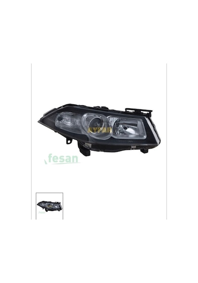 Renault Megane 2010-2011 Sağ Motorlu Siyah Çerçeveli Far