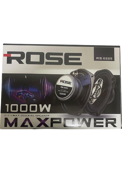 Rose 1000w 6 X 9" 4 Yollu Koaksiyel Hoparlör - Telli Kapaklı 2li Set
