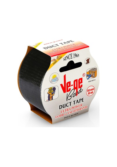Vege -siyah- Tamir Yalıtım Bantı , Duct Tape Tamir, Hobi, Ağır Ambalaj - 5cm X 10mt - 680256998