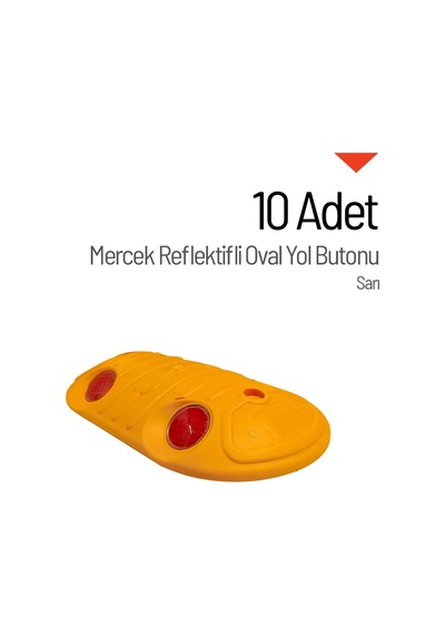 10'lu Mercek Reflektifli Oval Yol Butonu Seti-3694