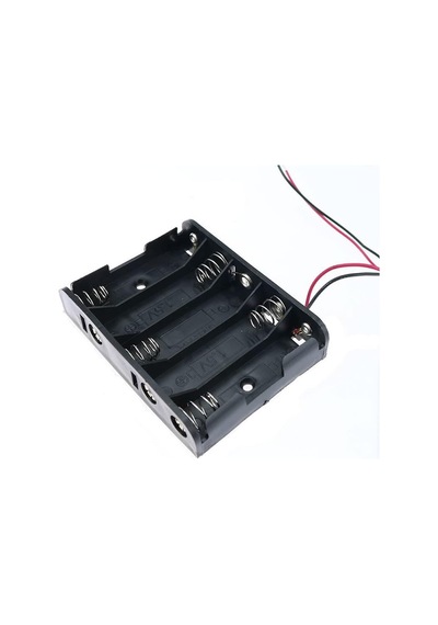 5'li 1,5v Aa Kalem Pil Kutusu Yuvası 5x1,5v Kablolu Batarya Pil Tutucu