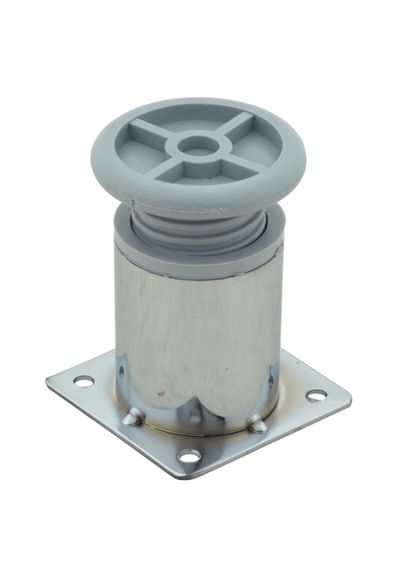 Ludıa Metal Ayarlanabilir 4 Adet Mobilya Ayağı Metal Tablalı 6cm Gri