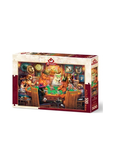 Art Puzzle Kumarbaz Köpekler 500 Parça Puzzle