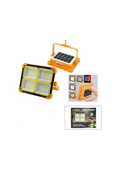 Q-max Ps-d004a Güneş Enerjili Led Işık 12000mah Ip66 84x4 336led Kamp Solar Fener Çakarlı Projektör