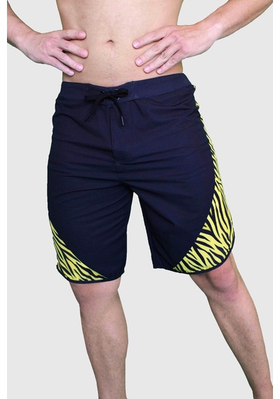 Pose I Down Leo Yellow Surf Boardshort Siyah