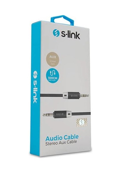 S-link Sl-sp70 1m Siyah 3.5mm Stereo Ses Kablosu Kdo