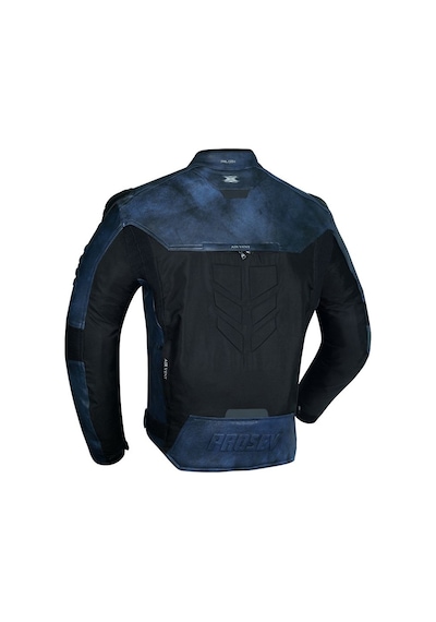 Prosev Falcon Motosiklet Montu 4 Mevsim Maxdura 600-d Dayanıklı Kumaş Deri Motorcu Mont Dark Blue