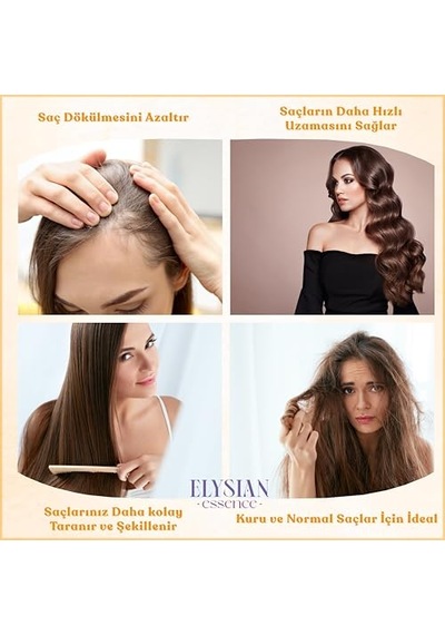 Organik Argan &amp Keratin Sıvı Saç Kremi 3'lü Set Durulanmayan, Dökülme Karşıtı, Onarıcı Ve Dolgunlaşt