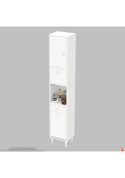 Modilayn Ece Çok Amaçlı Mutfak Dolabı Fırın Bölmeli, Çekmeceli, Kapaklı Ve Sepetli 45 Cm Beyaz Modilayn Ece Çok Amaçlı Mutfak Dolabı Fırın Bölmeli, Çekmeceli, Kapaklı Ve Sepetli 45 Cm Beyaz