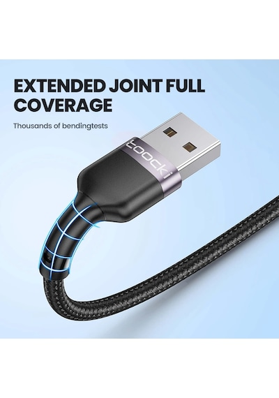 Toocki 100 W 3 İn 1 Usb 6A Hızlı Şarj Kablosu