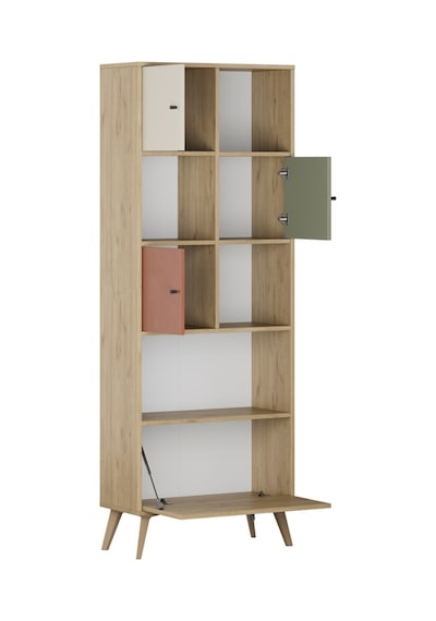 Terra Genç Odası 4 Kapaklı Kitaplık - Florida Meşe/karışık Renk 67x181x30 Cm Karışık Terra Genç Odası 4 Kapaklı Kitaplık - Florida Meşe/karışık Renk 67x181x30 Cm Karışık