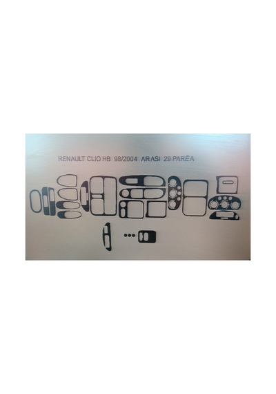 Renault Clıo Hb 1998-2006 24 Parça Torpido Kaplama Renk Karbon