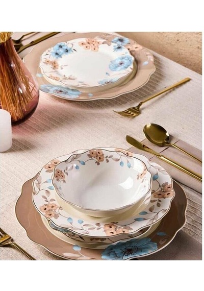 Perotti 17145 Flora Bone Yemek Takımı 24 Parça Bej