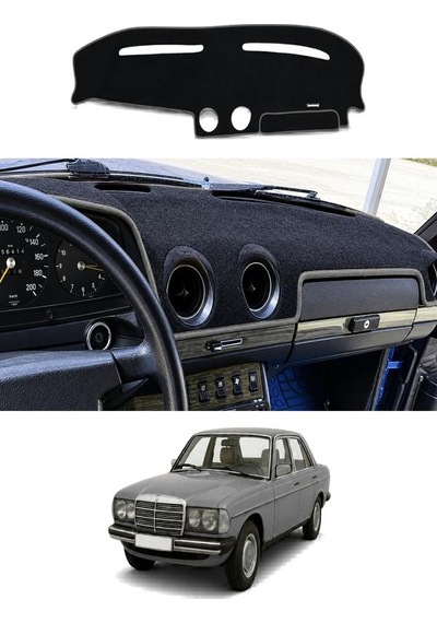 Mercedes-benz - W123 1975-1985 Uyumlu Torpido Koruma Kılıfı - Gri Şeritli
