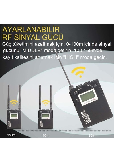 Lensgo Lwm 338C Kablosuz Tekli Yaka Mikrofonu Seti