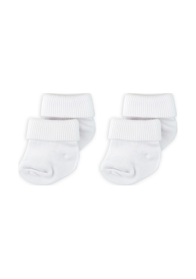 Novibaby 2'li Bambu Bebek Çorap I Snow White I 0 6 Ay I Beyaz Yenidoğan Bebek Çorabı Çok Renkli
