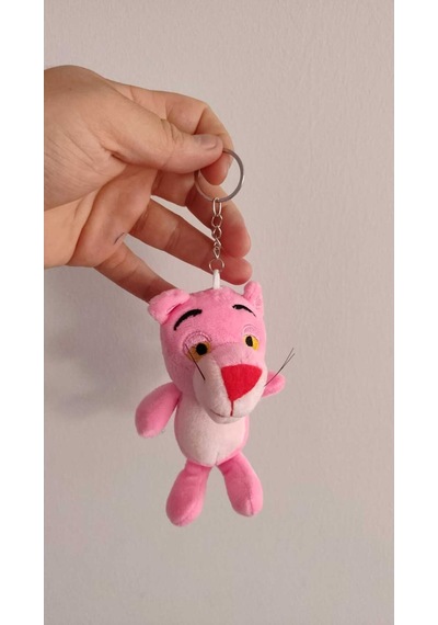 Pembe Panter Peluş Anahtarlık 13 Cm