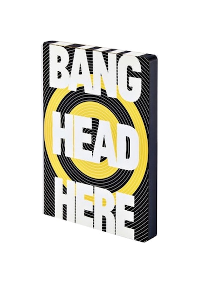 Nuuna Gri Noktalı A5 Defter Bang Head Here 54464 Çok Renkli