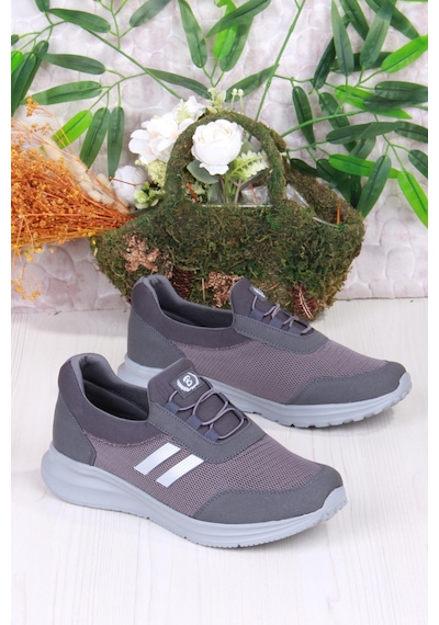 Fort 07602 Comfort Taban Rahat Esnek Yumuşak Bağcıksız Erkek Spor Ayakkabı füme