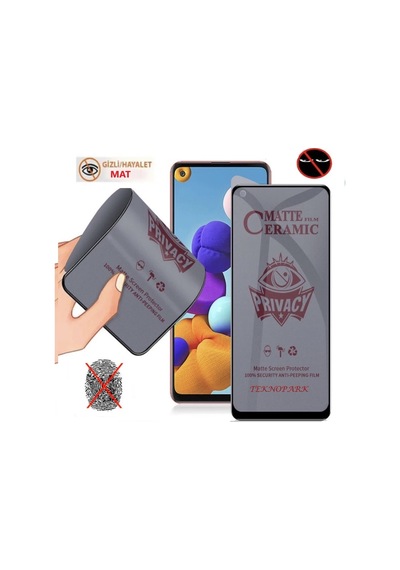 Tecno Camon 15 Mat Hayalet Privacy Tam Kaplayan Seramik Nano Ekran Koruyucu