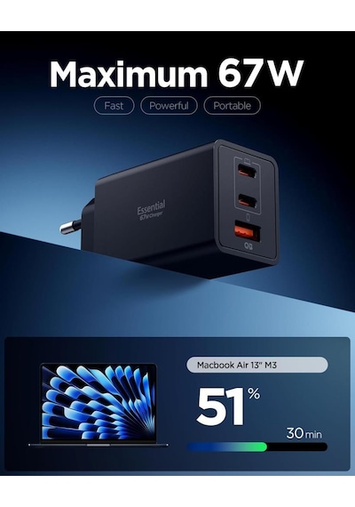 Spigen 67w Usb-c + Usb-a 3 Port Hızlı Şarj Aleti Samsung Pps 2.0 Isı Düşüren Gan Pro Akım Korumalı Pd 3.0 / Scp / Fcp Protokol Güç Adaptörü İphone & Android & İpad & Macbook Type-c Black Spigen 67w Usb-c + Usb-a 3 Port Hızlı Şarj Aleti Samsung Pps 2.0 Isı Düşüren Gan Pro Akım Korumalı Pd 3.0 / Scp / Fcp Protokol Güç Adaptörü İphone & Android & İpad & Macbook Type-c Black