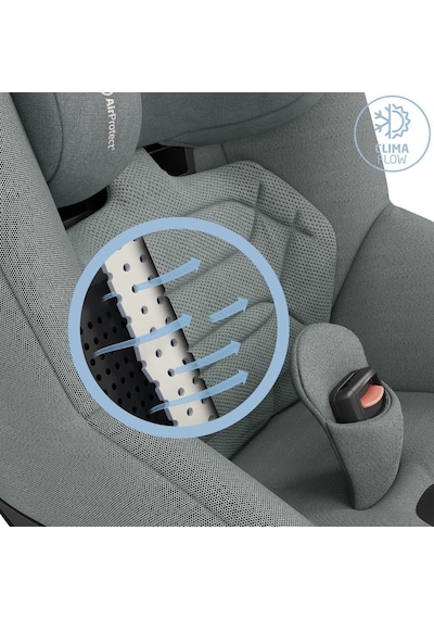 MaxiCosi Mica 360 Pro İSize Dünyanın İlk Kızaklı, Araç Dışına Çıkabilen Adac'Lı İsofix'Li 360 Dönebilir Yatabilir 018 Kg Bebek Oto Koltuğu Authentic Grey