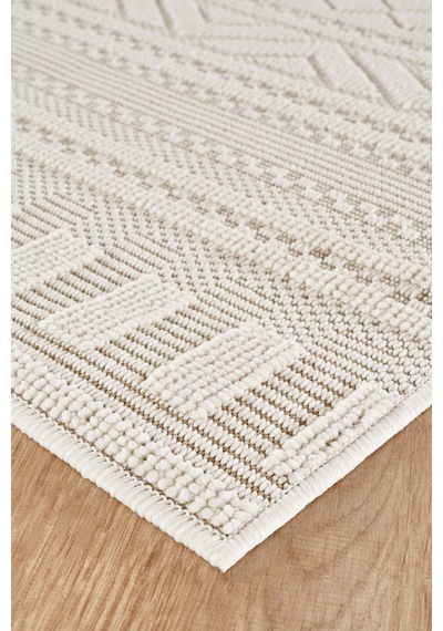 Badelya Home Krem İskandinav Modern Tasarım Sisal Bukle Özel Ölçü Salon Oturma Odası Koridor Mutfak Halısı Yolluk Krem Ekru
