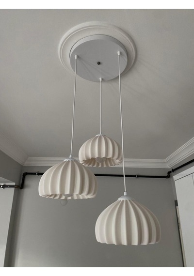 Solis Modern 3 Lü Sarkıt Avize Salon Ve Mutfak Aydınlatması Şık Bohem Tarz Nestvibe Beyaz