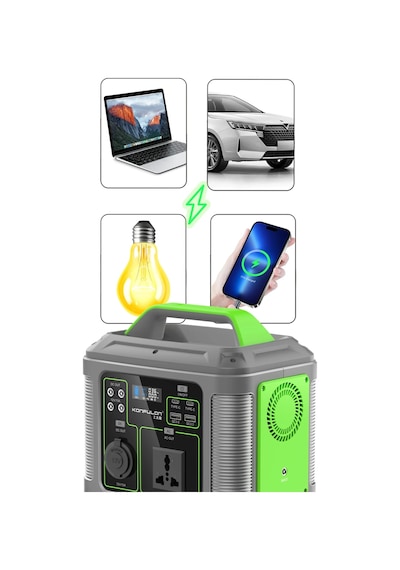 Gld-spt- Konfulon Cn04 Powerbank 300w 60.000 Mah 5w Led Işıklı Kamp Şarj Pd 60w - Gri