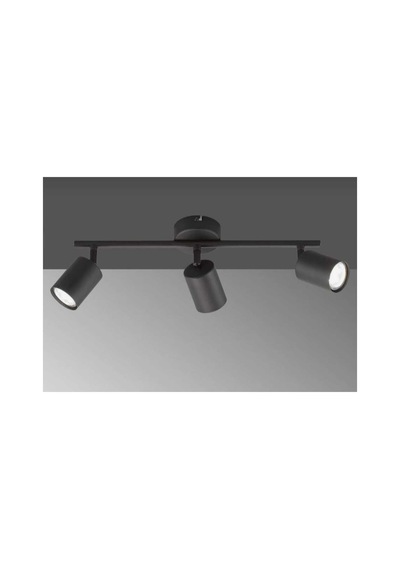 Os Ram Led Ampüllü Üçlü Hareketli Modern Spor Led Avize Siyah