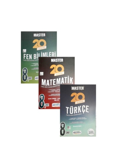 Okyanus Yayınları 8.sınıf Master Matematik+türkçe+fen Bilimleri Deneme Yeni