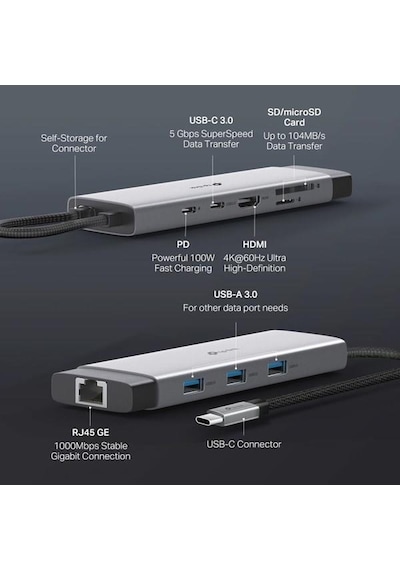 Tp-lınk Uh9120c 4k Usb Type-c 9in1 Dock