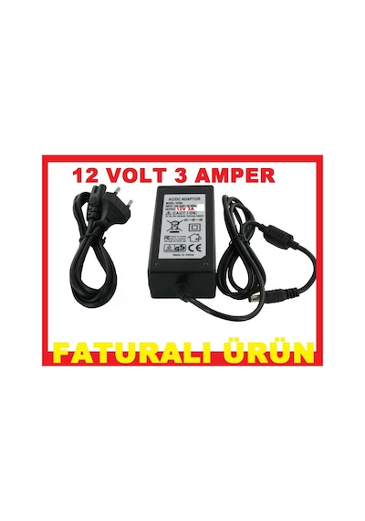 12 Volt 1 2 3 5 7 10 Amper Adaptör Kamera Led Adaptörü Plastik