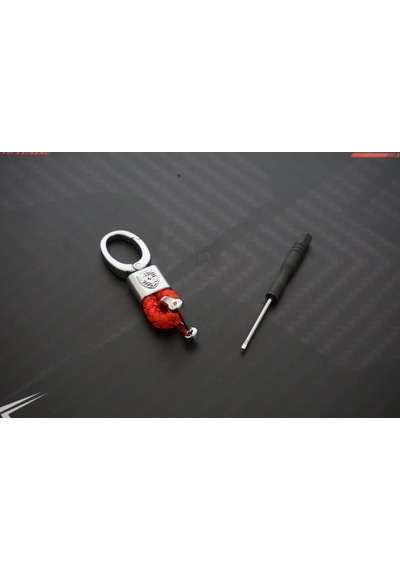 Porsche Uyumlu Logo Stil Hasır Desen Anahtarlık K (321809763)