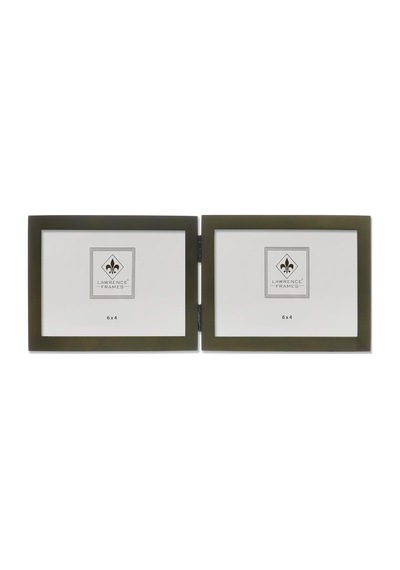 Collection Hinged Double Yatay Wood Picture Frame Gallery, 4 6 İnç, Green