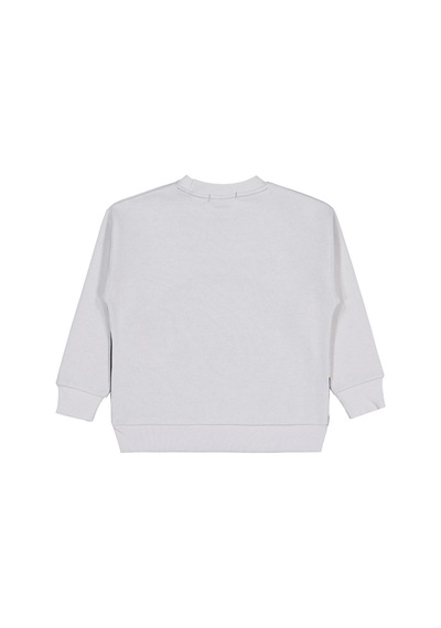 Batman Baskılı 6-9 Yaş Sweatshirt - Gri Açık Gri