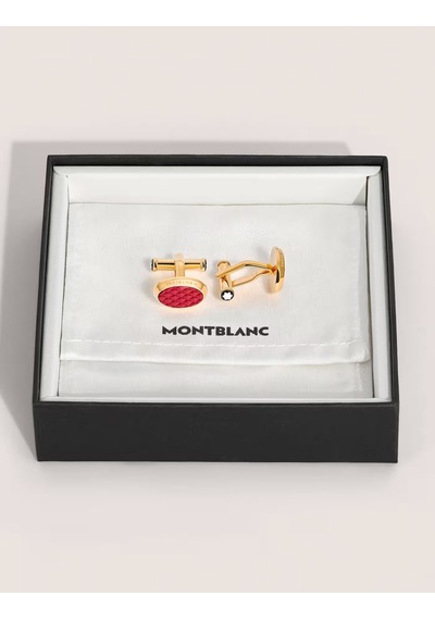 Montblanc Meisterstück Geometrik Kırmızı Lake Kakmalı Oval Kol Dü