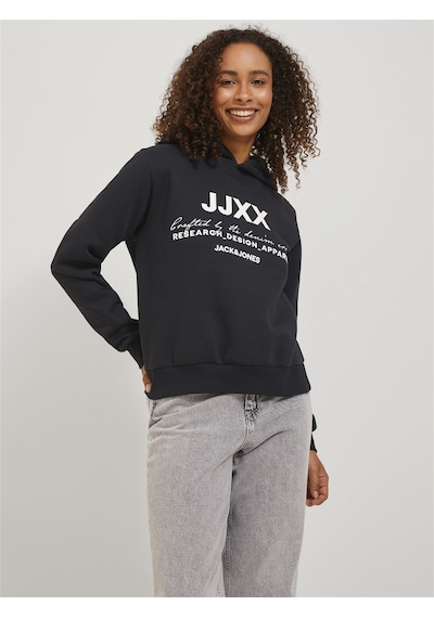 Jjxx Kapüşonlu Rahat Kesim Siyah Kadın Sweatshirt 12250183 001