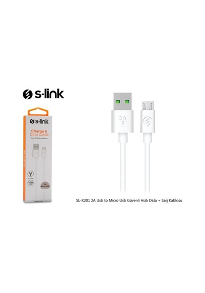 Sl-x201 1metre 2a Usb To Micro Usb Güvenli Hızlı Data + Sarj Kablosu