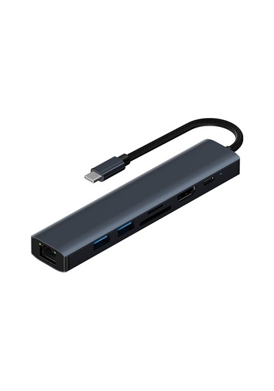Ally Byl-2303 7 In 1 Type-c To Usb + Type-c + Ethernet + Kart Ok