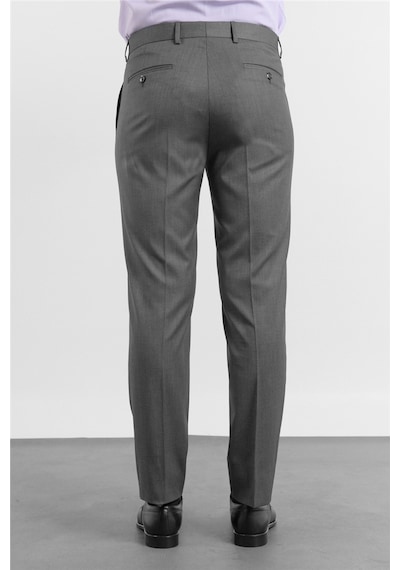 İmza Siyah - Haki Yan Cep Kendinden Desenli Comfort Fit Classic Pantolon 1003255177